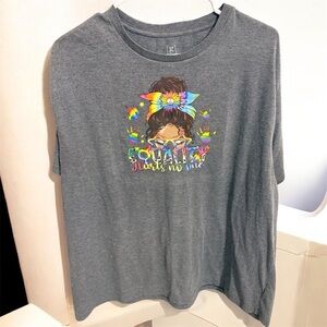 Equality hurts no one Gray Graphic T-Shirt handcrafted 2XL